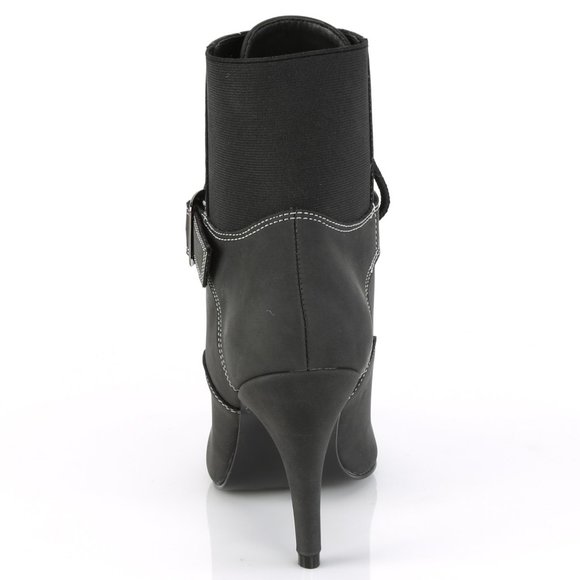 Transgender Pointed Toe Lace Up High Heel Ankle Boots - Picture 4 of 5